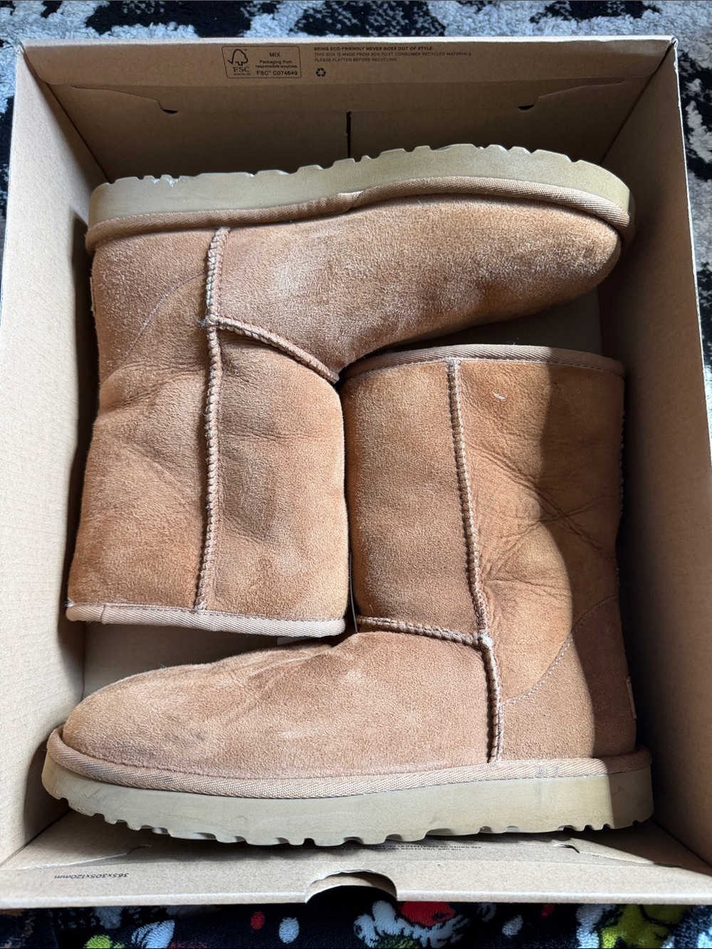 UGG Chestnut Suede Short Women's Sheepskin Boots